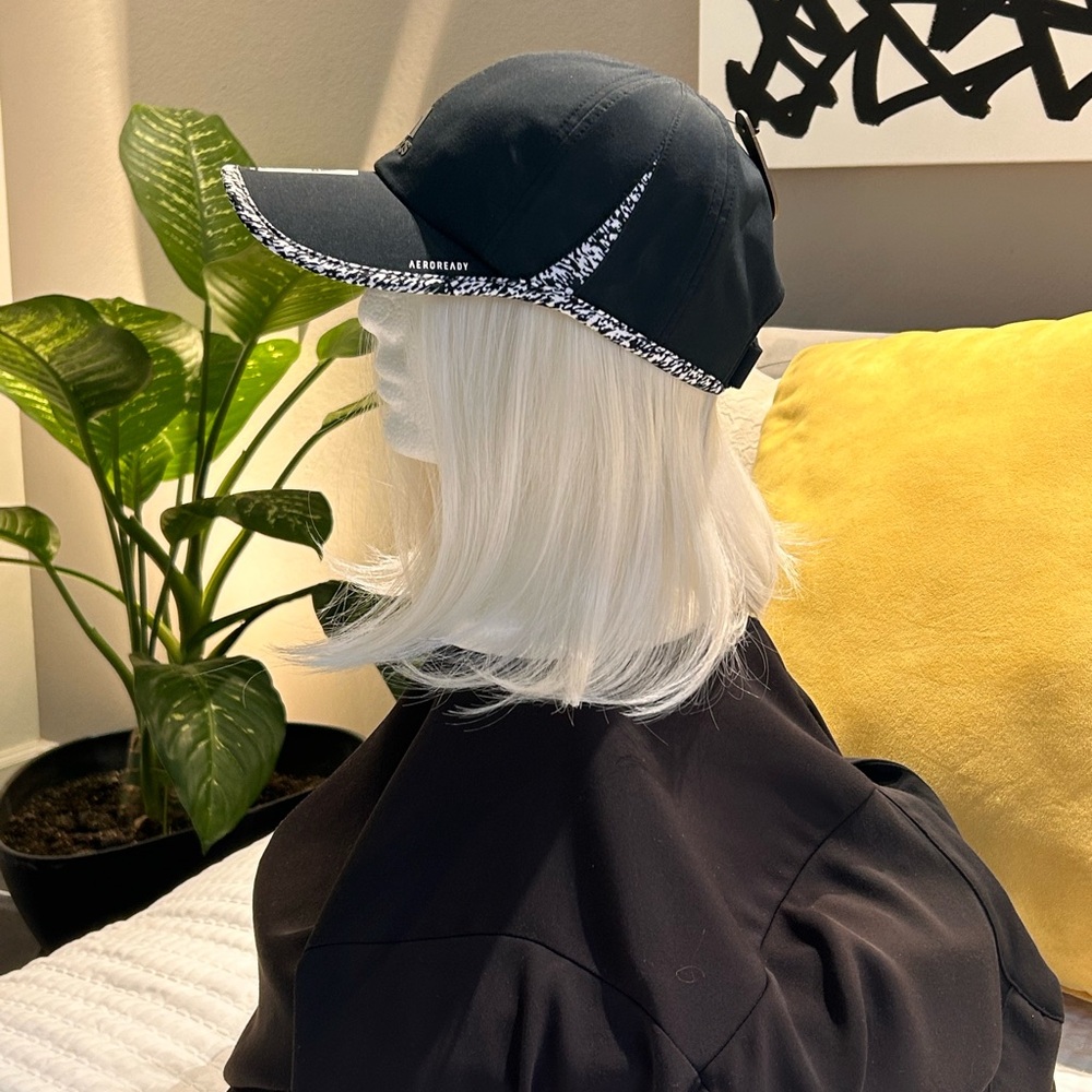 Adidas Black Women’s Fit Cap with Patterned Detail Edge